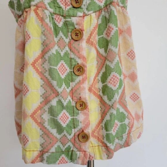 Anthropologie Marta Swing Tank Cropped Geometric Aztec Print Women Small - Picture 3 of 11